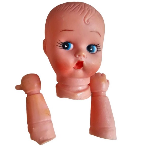 Fibre Craft Baby Doll Face Hands Puppet Vintage - Picture 1 of 3